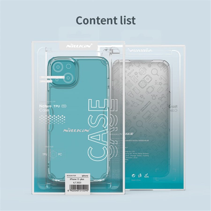 NILLKIN Nature Pro Series for iPhone 15 Plus Protective Phone Case PC Back TPU Frame Phone Cover