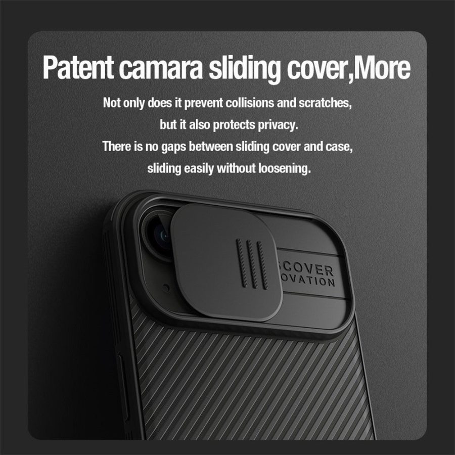 660159136A-5 NILLKIN CamShield Pro Case for iPhone 15 Plus Magnetic Phone Cover Camera Lens Protection PC - TPU Case
