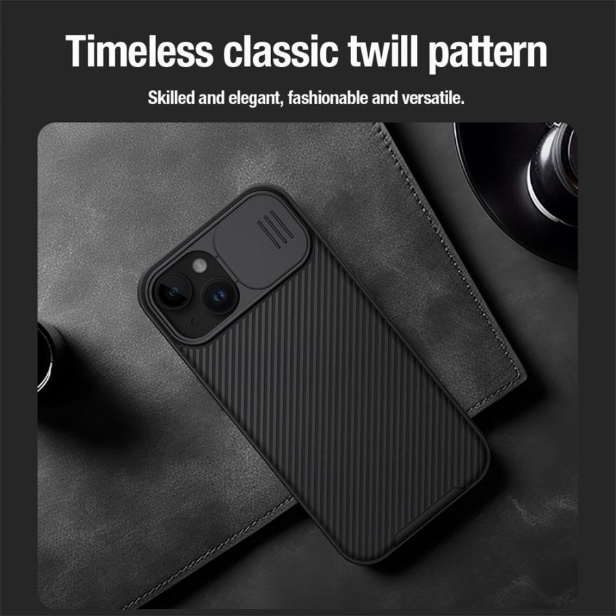 660159136A-7 NILLKIN CamShield Pro Case for iPhone 15 Plus Magnetic Phone Cover Camera Lens Protection PC - TPU Case
