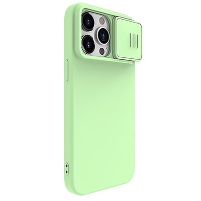 660159662E-1 NILLKIN For iPhone 15 Pro PC - Silicone Phone Case Slide Camera Lid Anti-Drop Cover Compatible with MagSafe