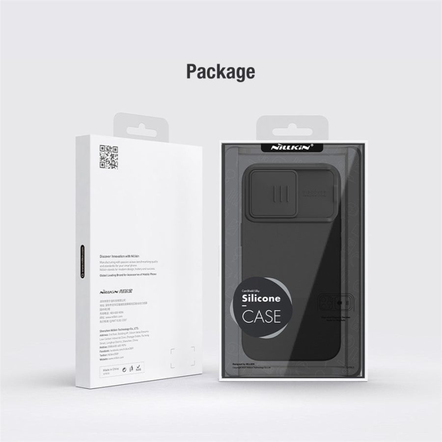 660159662E-9 NILLKIN For iPhone 15 Pro PC - Silicone Phone Case Slide Camera Lid Anti-Drop Cover Compatible with MagSafe