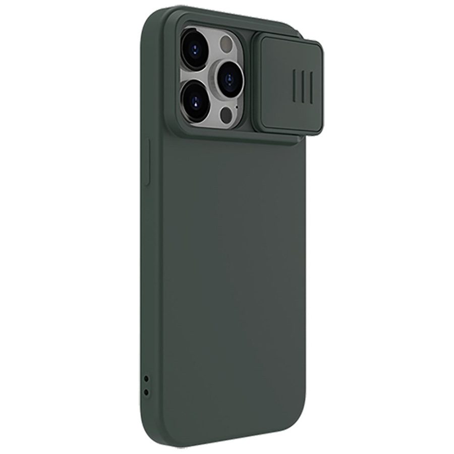 660159662H-1 NILLKIN For iPhone 15 Pro PC - Silicone Phone Case Slide Camera Lid Anti-Drop Cover Compatible with MagSafe