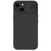 660159929A-1 NILLKIN For iPhone 15 Plus PC - Liquid Silicone Case Anti-scratch Phone Cover with Slide Camera Lid