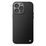 NILLKIN Carboprof Phone Case for iPhone 15 Pro Camera Kickstand TPU - Aramid Fiber Cover Compatible with MagSafe
