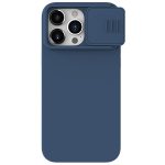 NILLKIN For iPhone 15 Pro Max Slide Camera Protection Phone Cover Liquid Silicone - PC Back Case