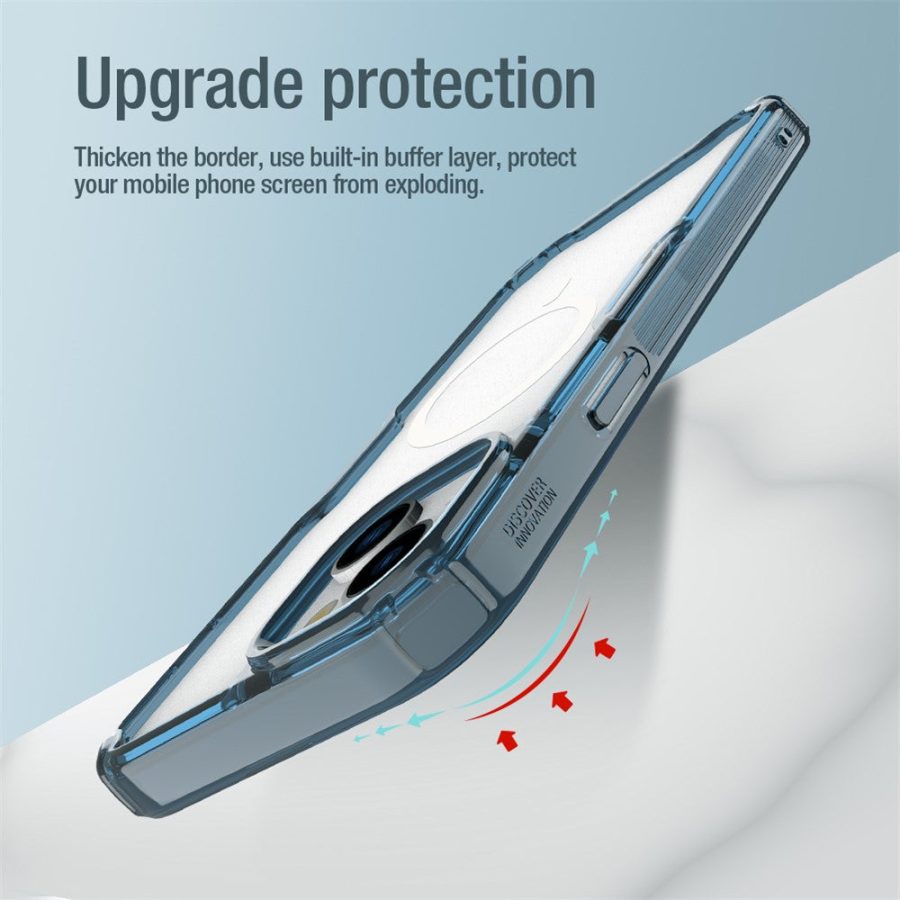 NILLKIN Nature Pro Series for iPhone 15 PC - TPU Clear Phone Case Magnetic Cover Compatible with MagSafe