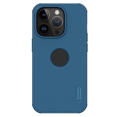 660161211A-1 NILLKIN Super Frosted Shield Pro for iPhone 15 Pro Phone Case PC Matte Phone Cover (Logo Hole Design)