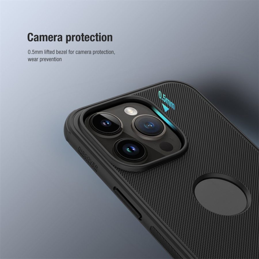NILLKIN Super Frosted Shield Pro for iPhone 15 Pro Phone Case PC Matte Phone Cover (Logo Hole Design)