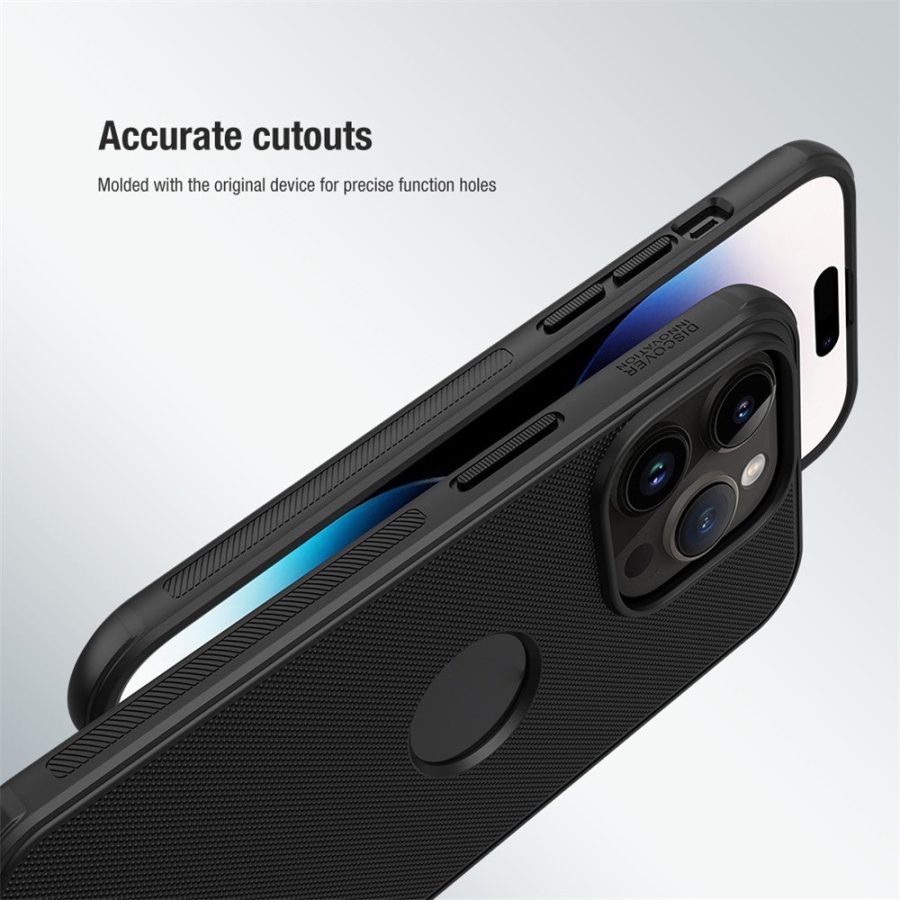 NILLKIN Super Frosted Shield Pro for iPhone 15 Pro Phone Case PC Matte Phone Cover (Logo Hole Design)