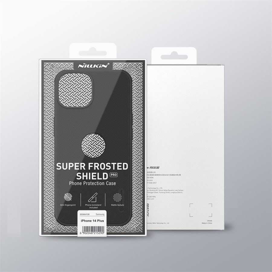 660161212A-10 NILLKIN Super Frosted Shield Pro for iPhone 15 Case Anti-scratch Matte PC Cover (Logo Hole Design)