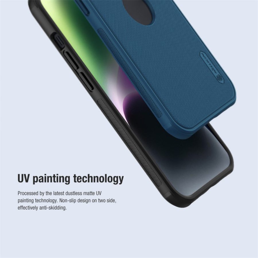 660161212A-5 NILLKIN Super Frosted Shield Pro for iPhone 15 Case Anti-scratch Matte PC Cover (Logo Hole Design)