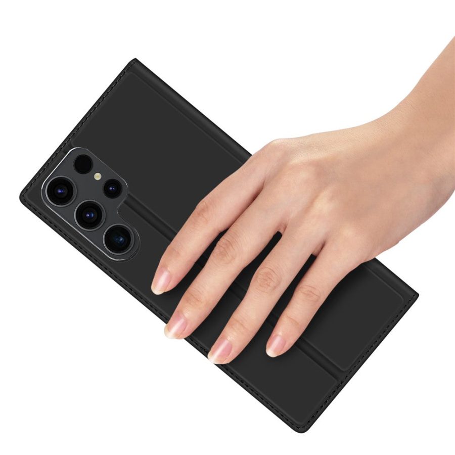 660166382A-9 DUX DUCIS Skin Pro Series For Samsung Galaxy S24 Ultra Leather Stand Cover Card Holder (Non-magnetic)