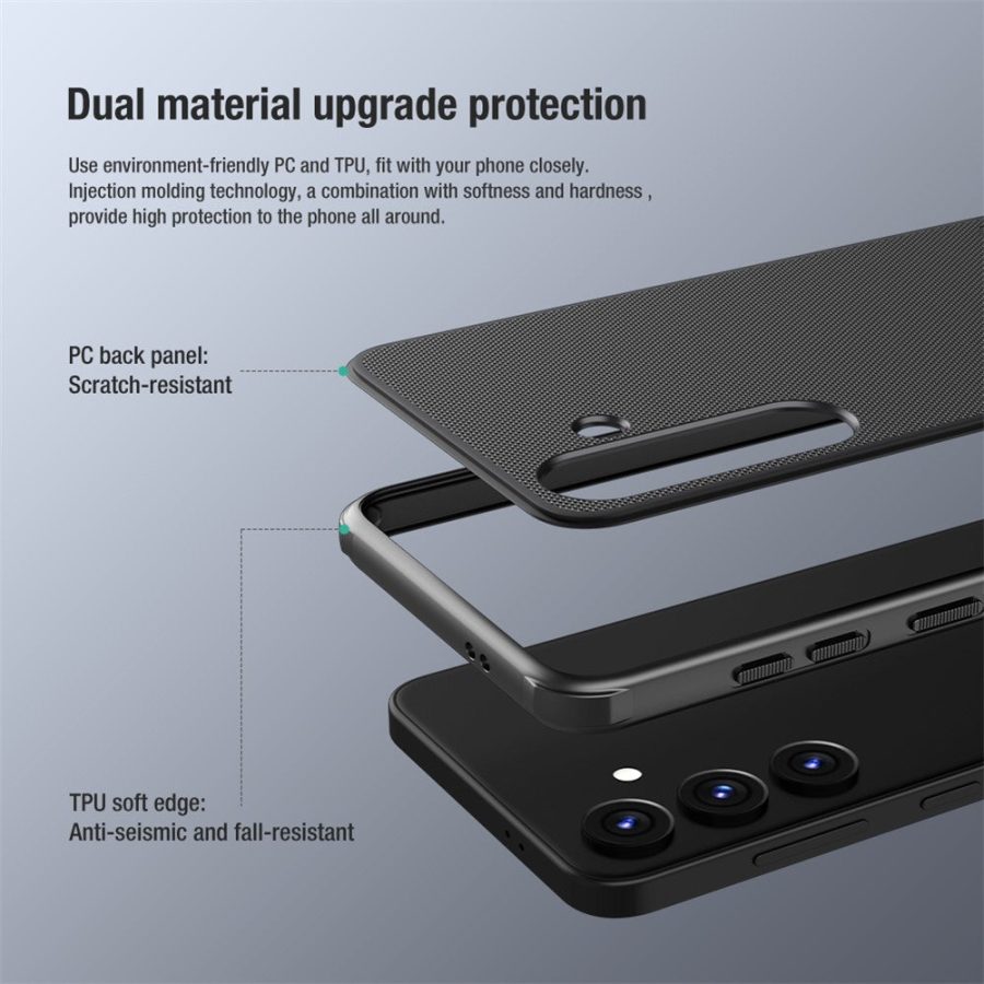 660167994A-5 NILLKIN Super Frosted Shield Pro for Samsung Galaxy S24 Case PC - TPU Anti-drop Back Cover