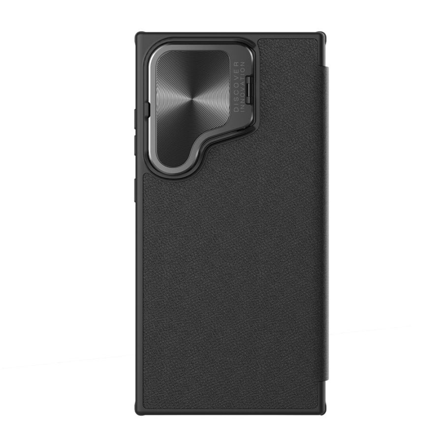 NILLKIN Qin Prop Series for Samsung Galaxy S24 Leather Case Lens Protection Kickstand Phone Cover