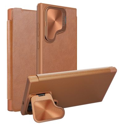 NILLKIN Qin Prop Series for Samsung Galaxy S24+ Leather Case Kickstand Card Holder Phone Cover