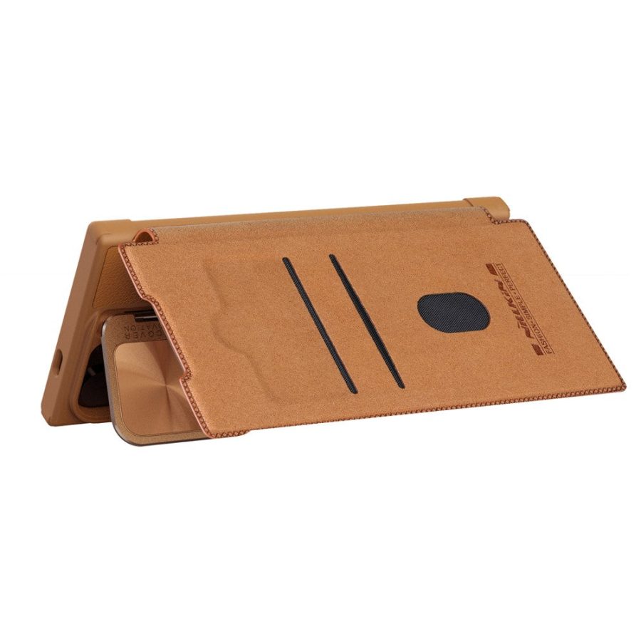 NILLKIN Qin Prop Series for Samsung Galaxy S24+ Leather Case Kickstand Card Holder Phone Cover
