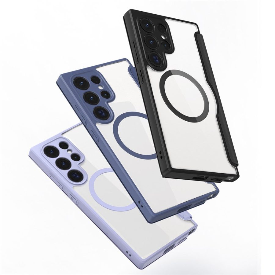 660171606A-12 DUX DUCIS Skin X Pro Series For Samsung Galaxy S24 Ultra Leather Case Flip Cover Magnetic Case