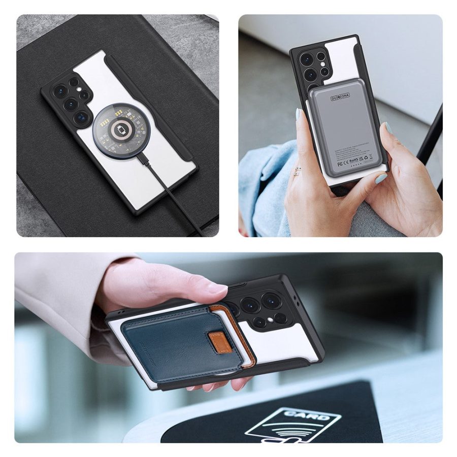 660171606A-5 DUX DUCIS Skin X Pro Series For Samsung Galaxy S24 Ultra Leather Case Flip Cover Magnetic Case