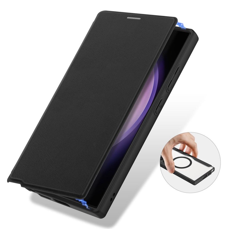 660171606A-7 DUX DUCIS Skin X Pro Series For Samsung Galaxy S24 Ultra Leather Case Flip Cover Magnetic Case