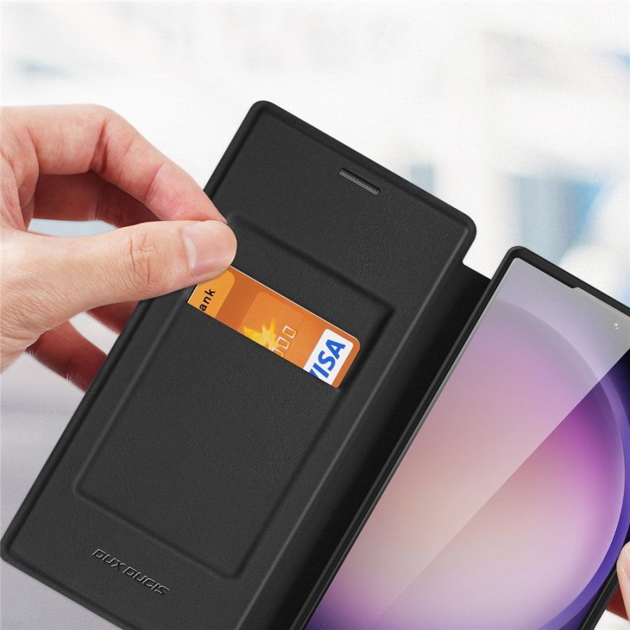 660171606A-8 DUX DUCIS Skin X Pro Series For Samsung Galaxy S24 Ultra Leather Case Flip Cover Magnetic Case