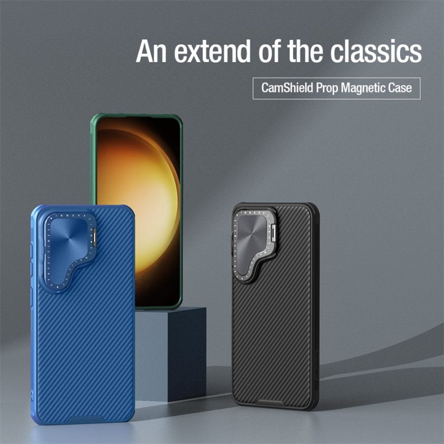 660174147A-14 NILLKIN CamShield Prop Magnetic Series for Samsung Galaxy S24+ Case PC - TPU Kickstand Phone Protector