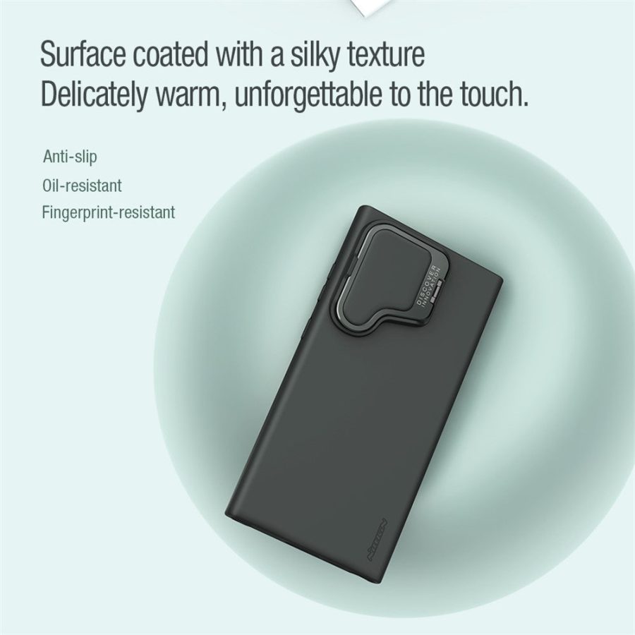 NILLKIN Camshield Silky Prop for Samsung Galaxy S24 Ultra Magnetic Case Camera Lens Kickstand Cover