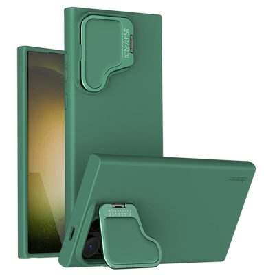 660174421A-1 NILLKIN Camshield Silky Prop for Samsung Galaxy S24 Ultra Silicone - PC Phone Case Lens Cover Kickstand