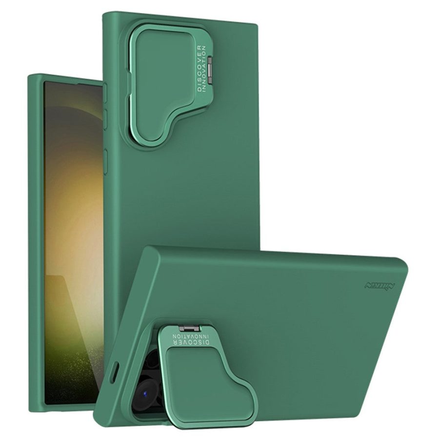 NILLKIN Camshield Silky Prop for Samsung Galaxy S24 Ultra Silicone - PC Phone Case Lens Cover Kickstand