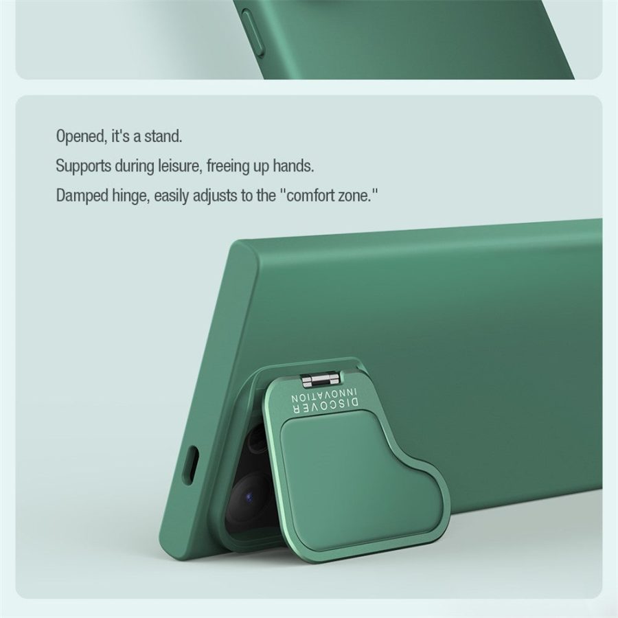 NILLKIN Camshield Silky Prop for Samsung Galaxy S24 Ultra Silicone - PC Phone Case Lens Cover Kickstand