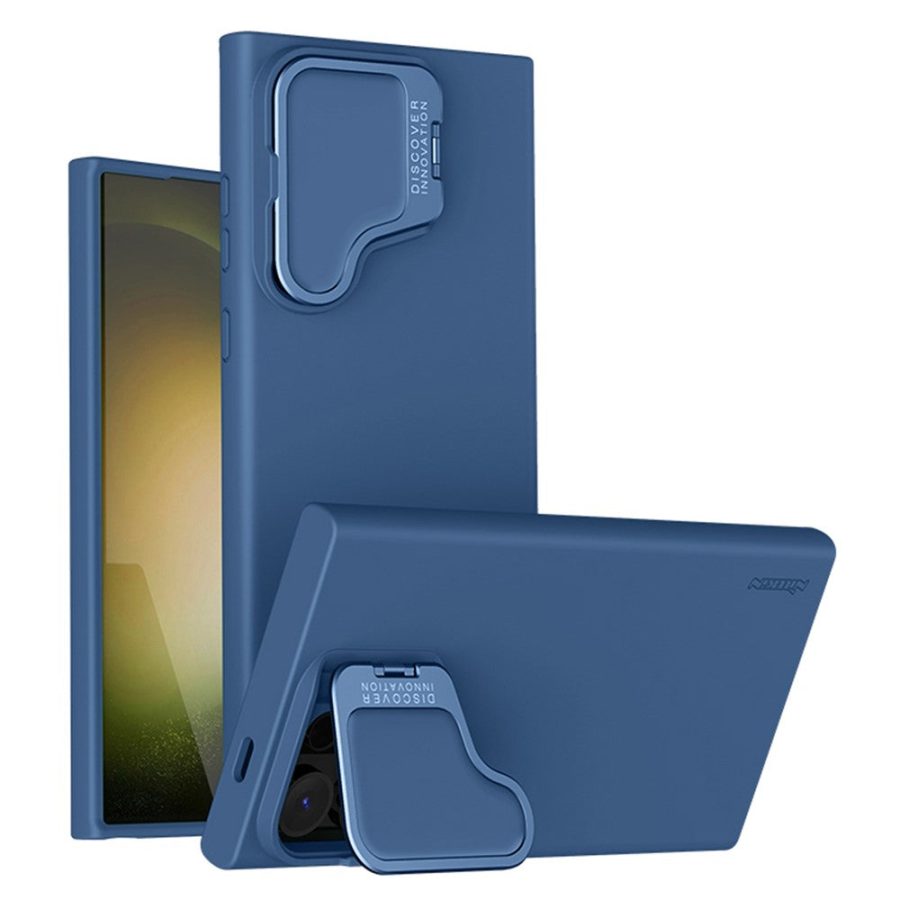 NILLKIN Camshield Silky Prop for Samsung Galaxy S24 Ultra Silicone - PC Phone Case Lens Cover Kickstand