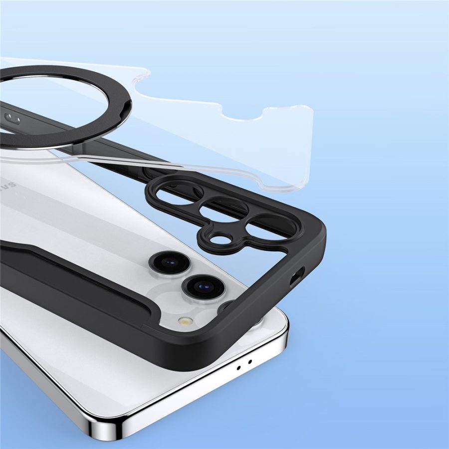 660175557A-10 DUX DUCIS Skin X Pro for Samsung Galaxy S24+ Magnetic Case RFID Blocking Card Slots Kickstand Cover