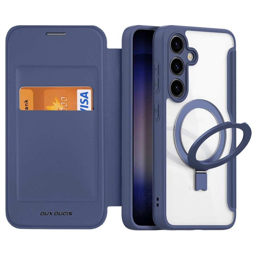 660175557B-1 DUX DUCIS Skin X Pro for Samsung Galaxy S24+ Magnetic Case RFID Blocking Card Slots Kickstand Cover