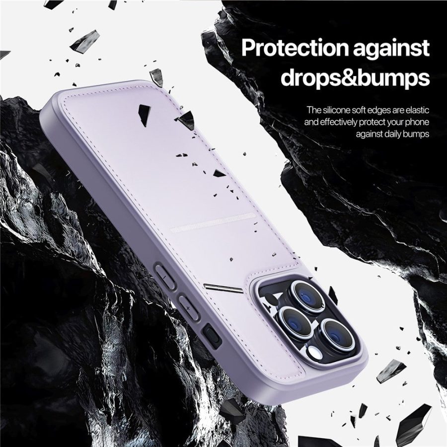 660177387C-12 DUX DUCIS Rafi II Series for iPhone 13 Pro Phone Case Card Slots Cover RFID Blocking Protection