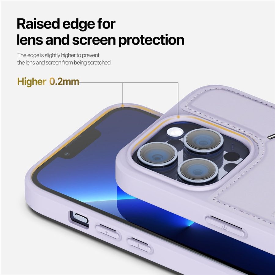 660177387C-14 DUX DUCIS Rafi II Series for iPhone 13 Pro Phone Case Card Slots Cover RFID Blocking Protection