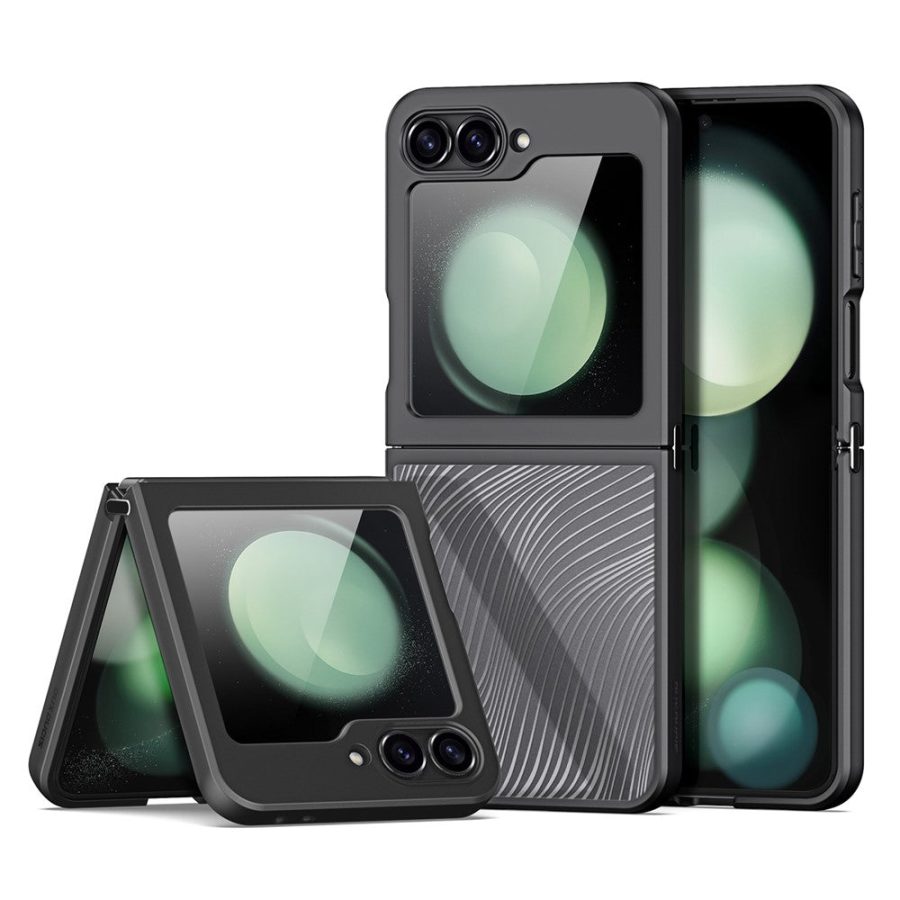 660188288A-1 DUX DUCIS Aimo Series For Samsung Galaxy Z Flip7 FE / Z Flip6 Black Case Drop Proof TPU - PC Phone Cover (REACH Certification)