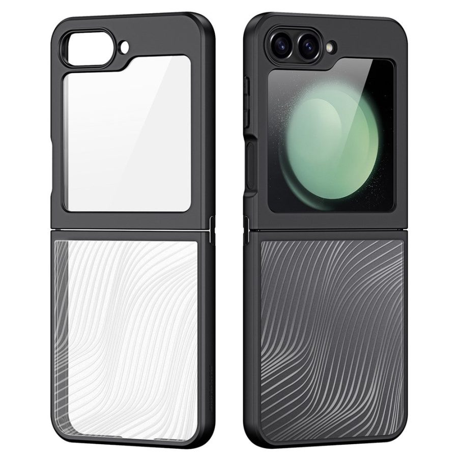 660188288A-2 DUX DUCIS Aimo Series For Samsung Galaxy Z Flip7 FE / Z Flip6 Black Case Drop Proof TPU - PC Phone Cover (REACH Certification)