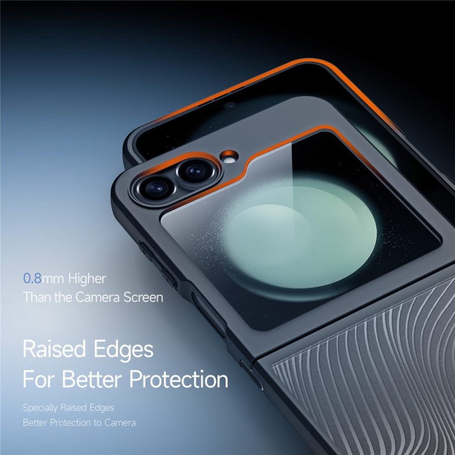 660188288A-7 DUX DUCIS Aimo Series For Samsung Galaxy Z Flip7 FE / Z Flip6 Black Case Drop Proof TPU - PC Phone Cover (REACH Certification)