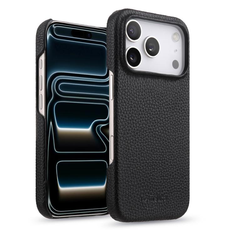 MELKCO Half-wrapped Genuine Bovine Leather iPhone Case For iPhone 13-17 Series