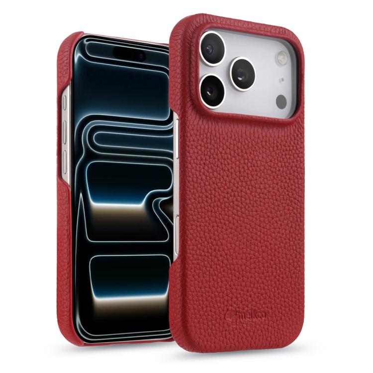 MELKCO Half-wrapped Genuine Bovine Leather iPhone Case For iPhone 13-17 Series