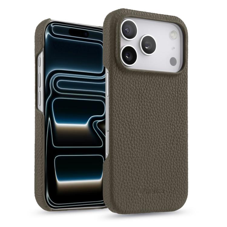 MELKCO Half-wrapped Genuine Bovine Leather iPhone Case For iPhone 13-17 Series