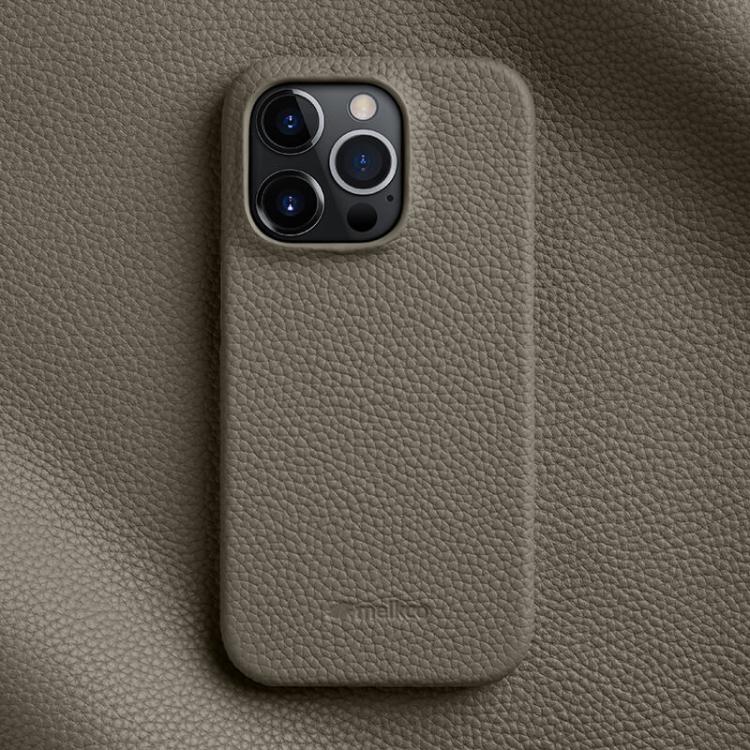 MELKCO Half-wrapped Genuine Bovine Leather iPhone Case For iPhone 13-17 Series