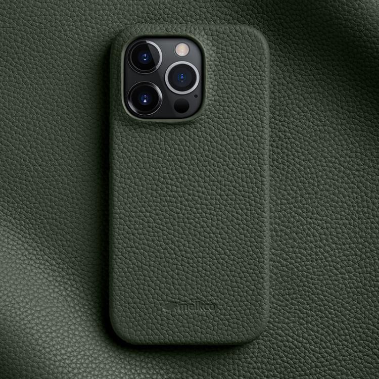 MELKCO Half-wrapped Genuine Bovine Leather iPhone Case For iPhone 13-17 Series