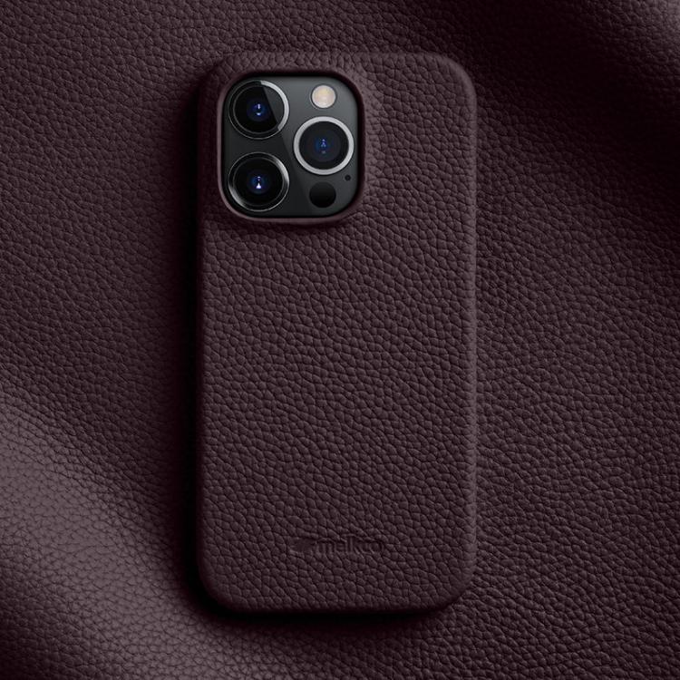 MELKCO Half-wrapped Genuine Bovine Leather iPhone Case For iPhone 13-17 Series