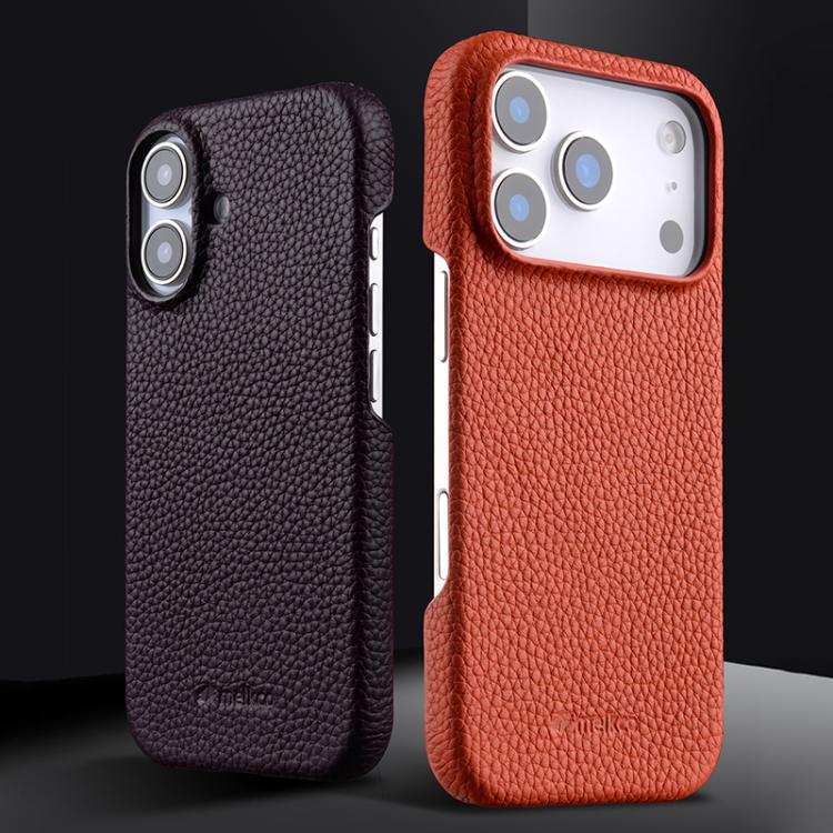MELKCO Half-wrapped Genuine Bovine Leather iPhone Case For iPhone 13-17 Series