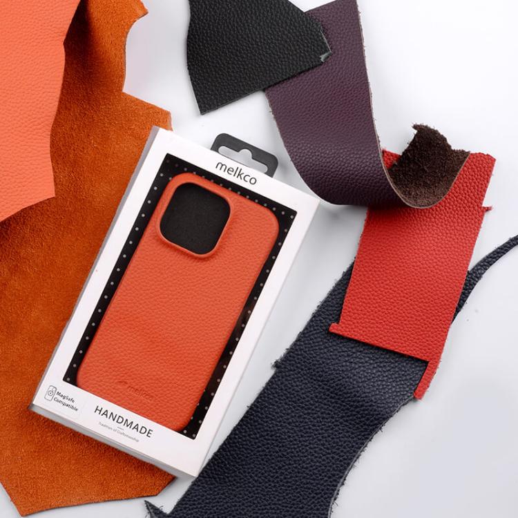 MELKCO Half-wrapped Genuine Bovine Leather iPhone Case For iPhone 13-17 Series
