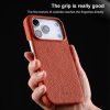 MELKCO Half-wrapped Genuine Bovine Leather iPhone Case For iPhone 13-17 Series