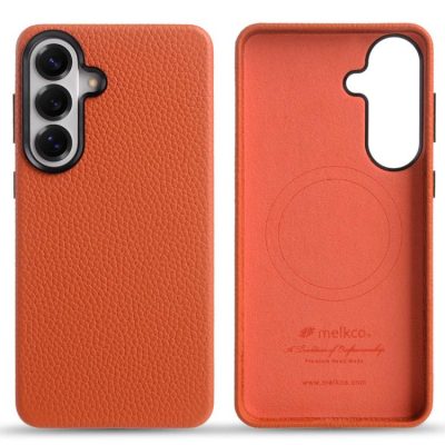 EDA009216506A.jpg MELKCO For Samsung Galaxy S25 S26 Series Case Premium Genuine Leather Full-Wrap Phone Cover With Magnetic Support