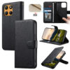 6601237924B-1 Split Leather Flip Cover For Motorola Moto G86 / Moto G86 Power Case RFID Blocking Wallet with Magnetic Clasp