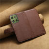Split Leather Flip Cover For Motorola Edge 60 Pro Case RFID Blocking Wallet with Magnetic Clasp