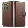 6601237927C-5 Split Leather Flip Cover For Motorola Moto G77 / Moto G67 Case RFID Blocking Wallet with Magnetic Clasp
